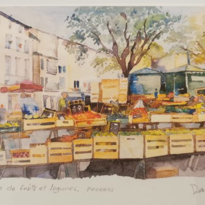 Marché de fruits et légumes, Pézenas