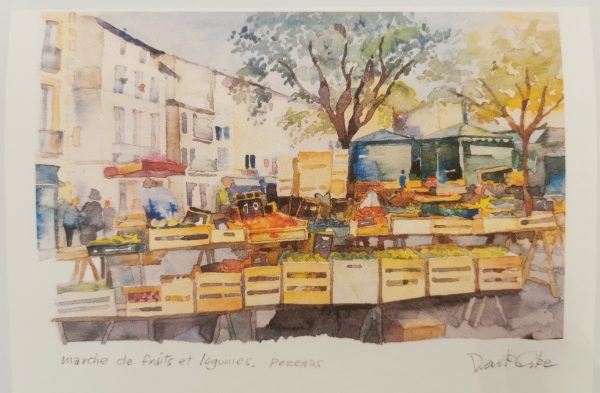 Marché de fruits et légumes, Pézenas