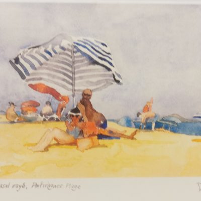 Le parasol rayé, Portiragnes plage
