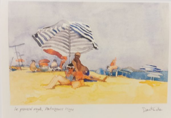 Le parasol rayé, Portiragnes plage