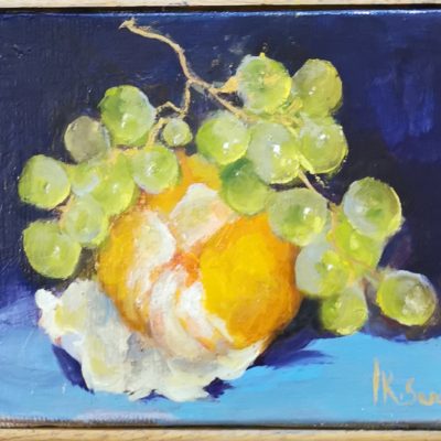 Mandarine et raisin